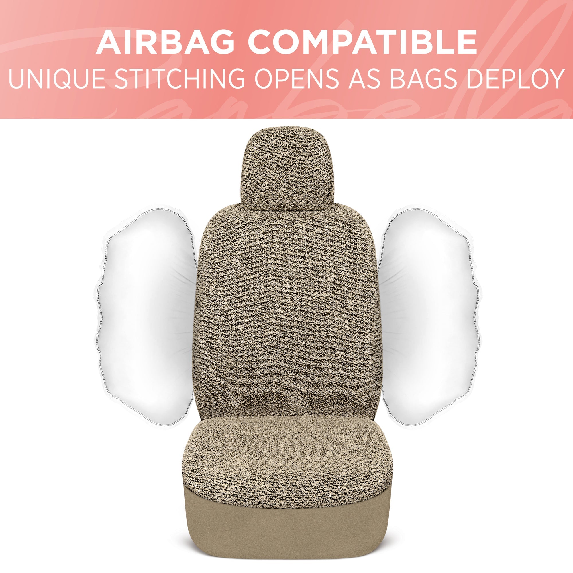 Carbella Sequin Tweed Front Seat Covers