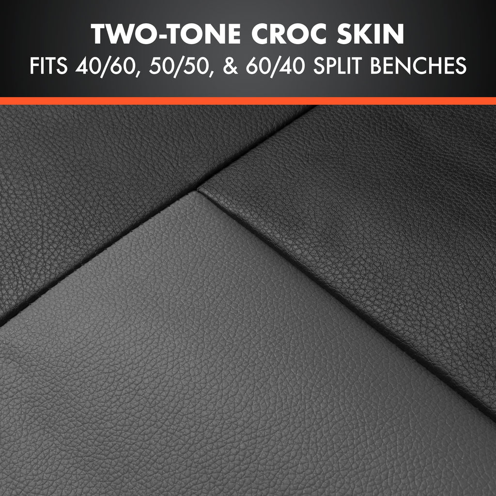 BDK Faux Croc Skin Front Seat Covers and Rear Split Bench Seat Covers