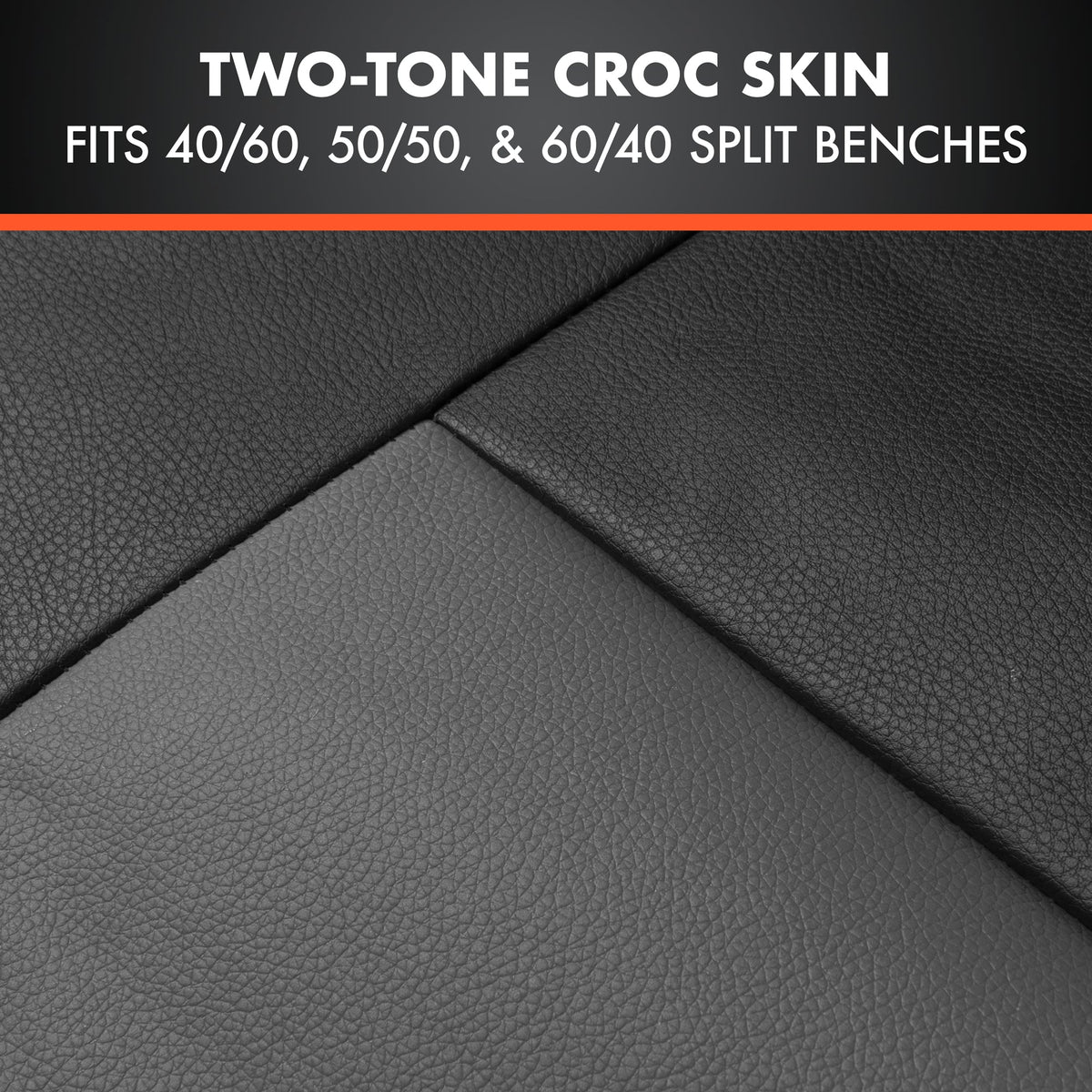 BDK Faux Croc Skin Front Seat Covers and Rear Split Bench Seat Covers