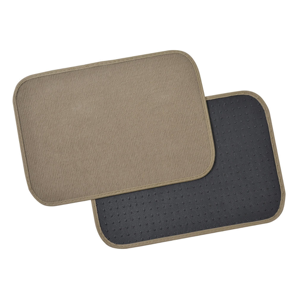 BDK 4-Piece Premium Carpet Non-Slip Heel Pad Front Floor Mats and Rear Floor Mats