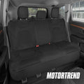 MotorTrend AquaShield Water-Proof Two-Tone Neoprene Rear Seat Covers - Black