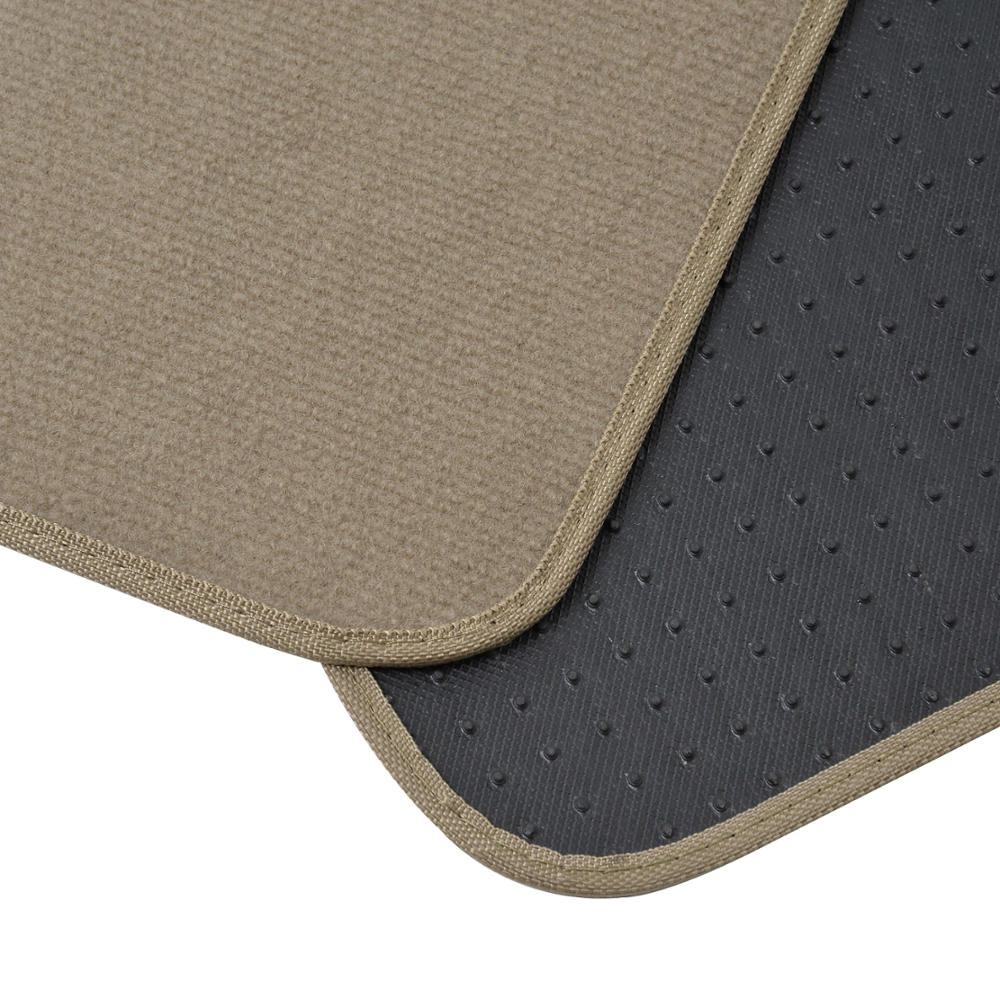 BDK 4-Piece Premium Carpet Non-Slip Heel Pad Front Floor Mats and Rear Floor Mats