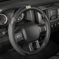 CAT DuraGrip Steering Wheel Cover with Traction Grips for RVs, Semi-Trucks, Trucks, and Big Rigs XL (Fits 15.5" - 16") - Black