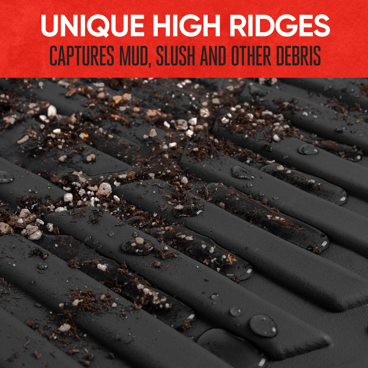 MotorTrend 4-Piece FlexTough Tortoise Front Floor Mats and Rear Floor Mats