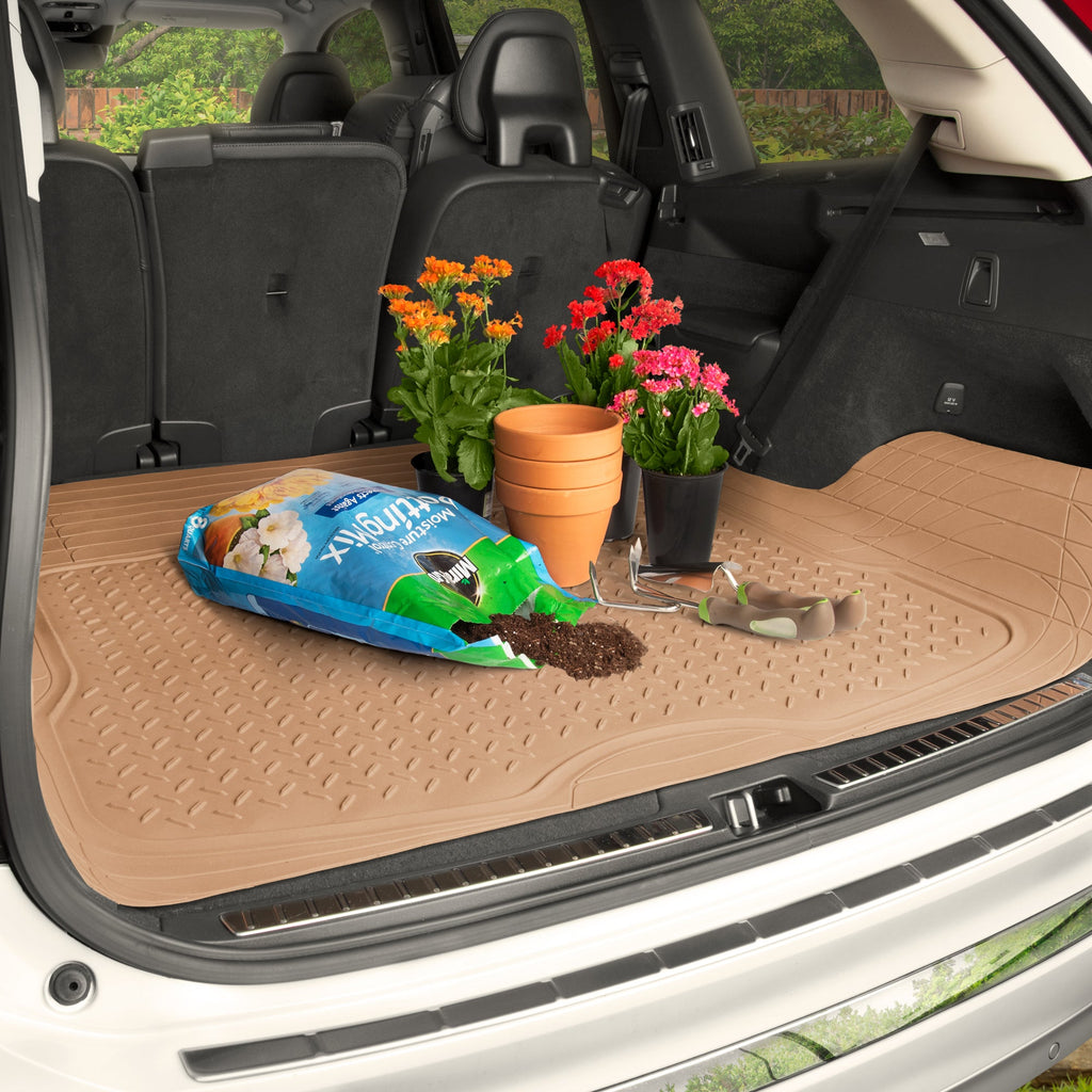 BDK Trunk/Cargo Rubber Liner - Heavy Duty, All Weather, Trim to Fit (53.8" x 43.2")
