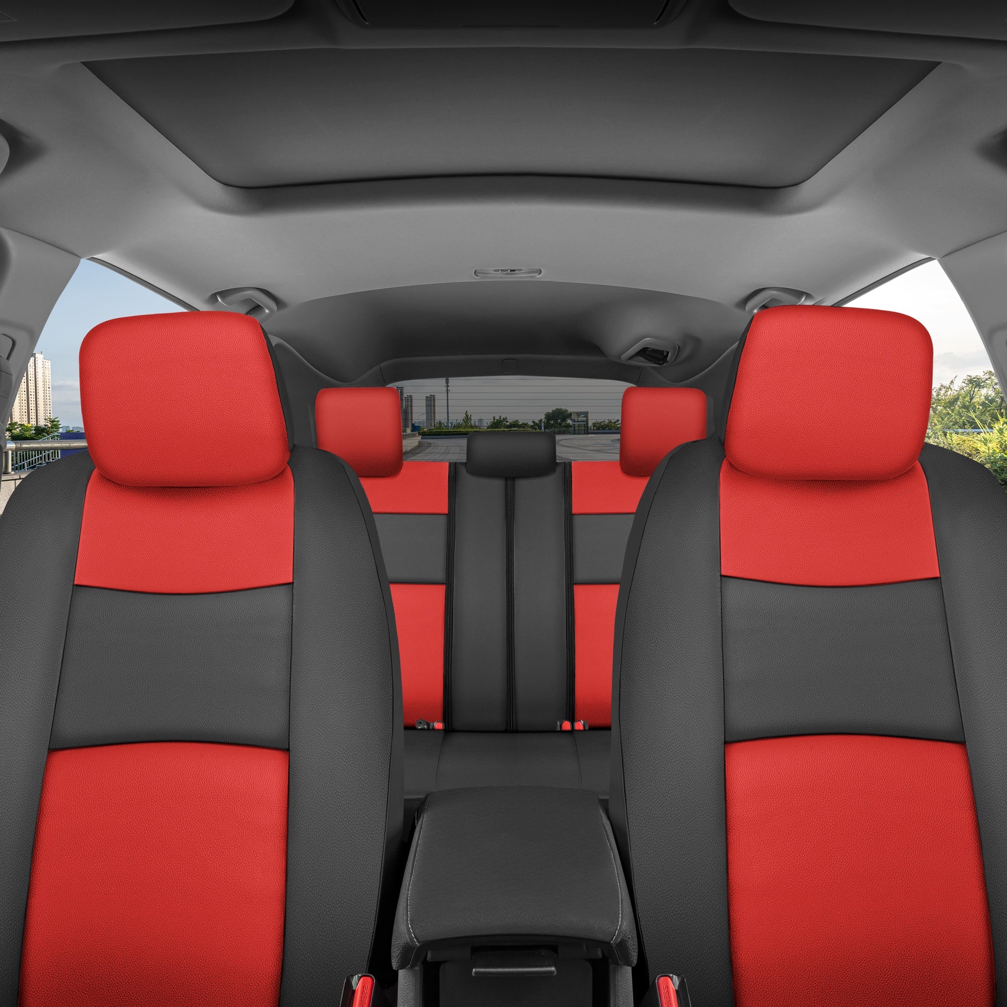 BDK Faux Croc Skin Front Seat Covers and Rear Split Bench Seat Covers