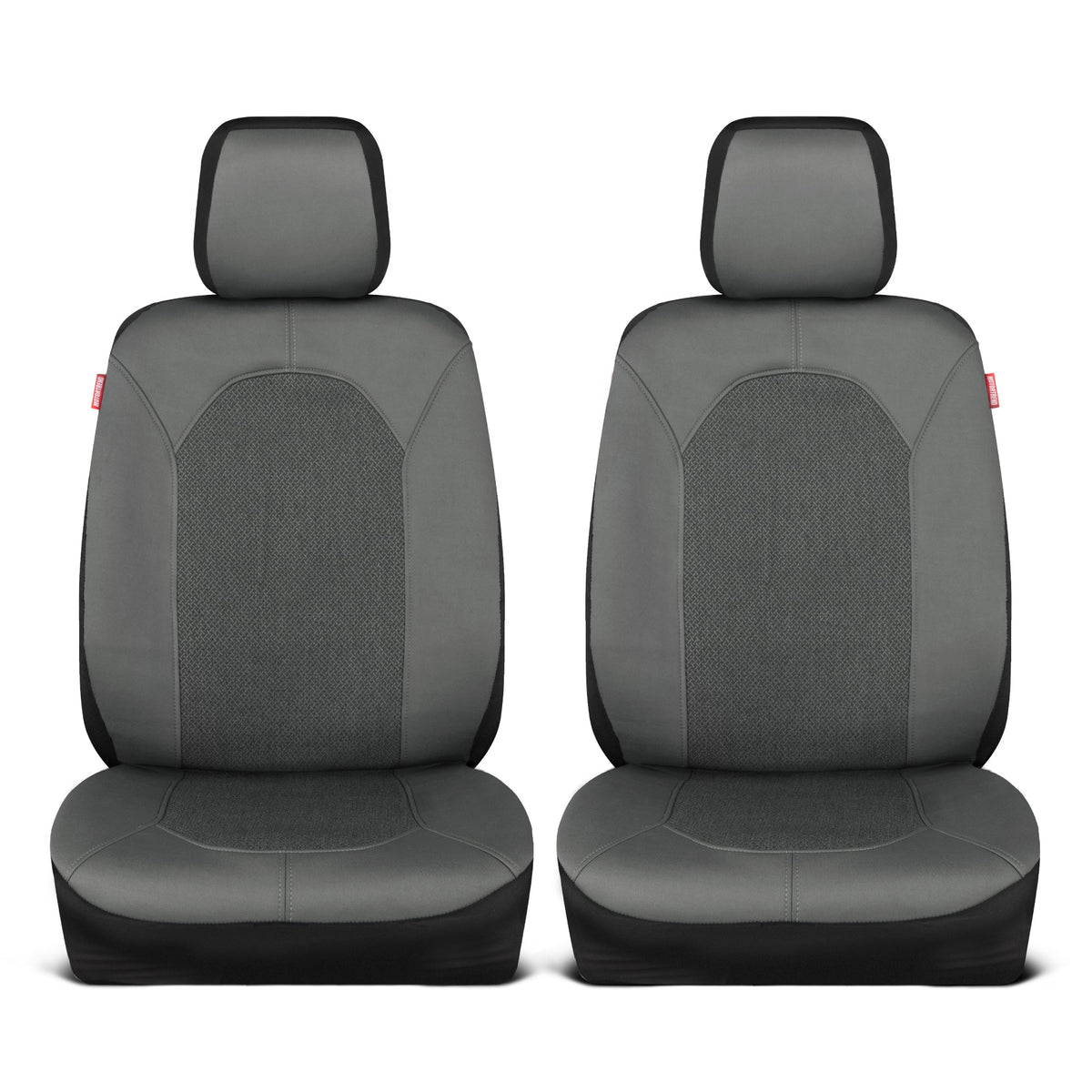 Motor Trend Charcoal Gray Car Seat Covers Set - 2 Front Seats – Spill-Proof Neoprene CarSeat Cover Protector for Cars – Automotive Interior Car Accessories for SUV & Small Trucks – Semi Universal Fit