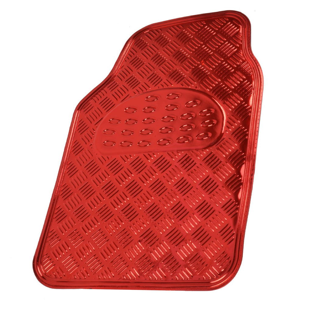 BDK 4-Piece Translucent Centered Cushioned Grip Pad Front Floor Mats and Rear Floor Mats - Heavy Duty, All Weather