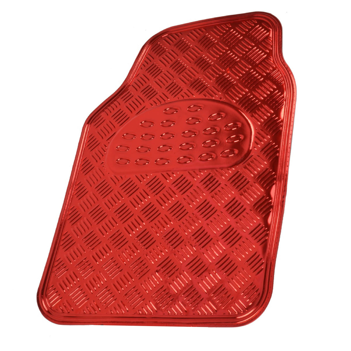 BDK 4-Piece Translucent Centered Cushioned Grip Pad Front Floor Mats and Rear Floor Mats - Heavy Duty, All Weather