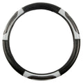 BDK Two-Tone Sport Carbon Grip Steering Wheel Cover (Fits 14.5" - 15.5")