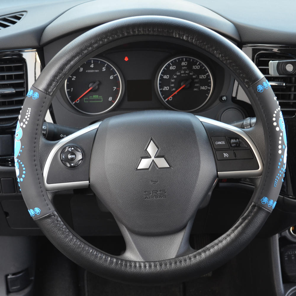 BDK Hawaiian Flowers Steering Wheel Cover (Fits 14.5" - 15.5")