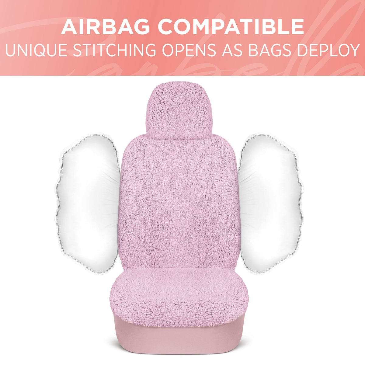 Carbella 2-Pack Plush Sherpa Fleece Front Seat Covers