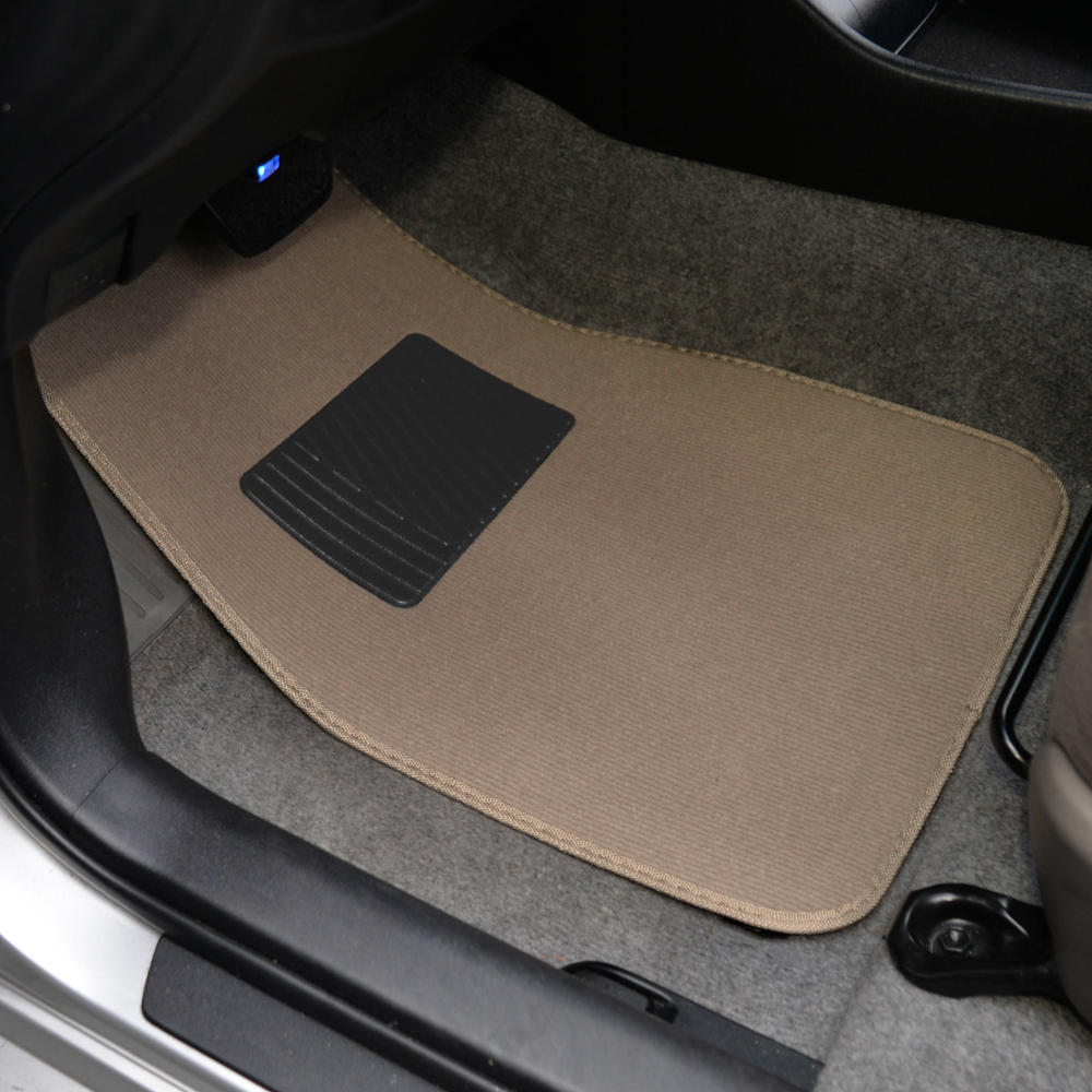 BDK 4-Piece Premium Carpet Non-Slip Heel Pad Front Floor Mats and Rear Floor Mats