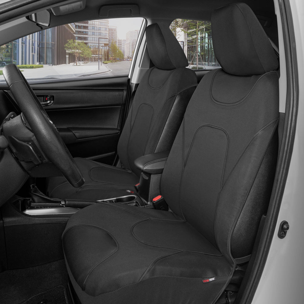 MotorTrend 2-Pack AquaShield Water-Proof Two-Tone Neoprene Front Seat Covers