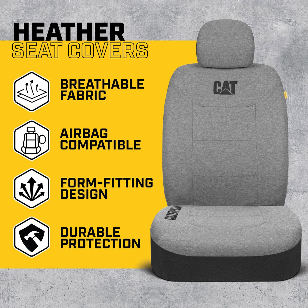 CAT 2-Pack CozyBlend JerseyHeather Front Seat Covers