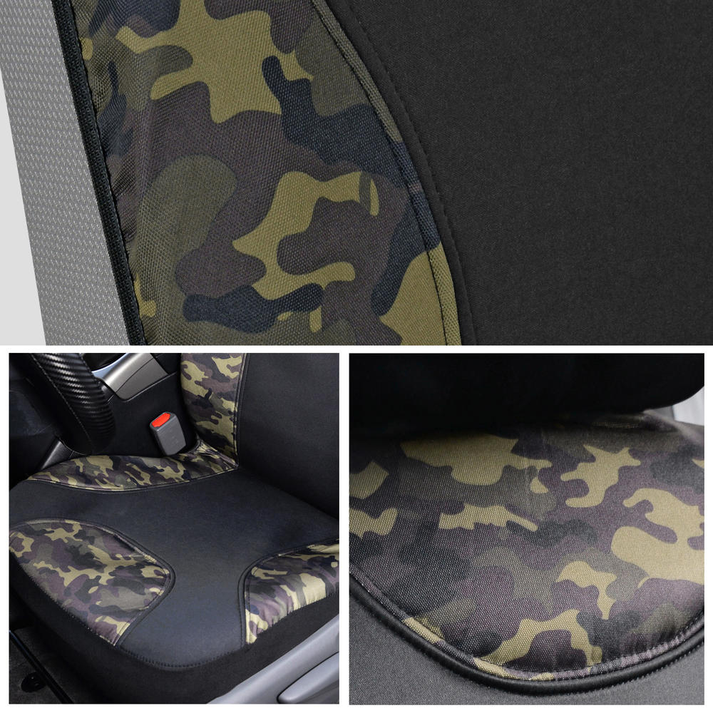 BDK 2-Pack Camo Two-Tone Water-Proof Front Seat Covers