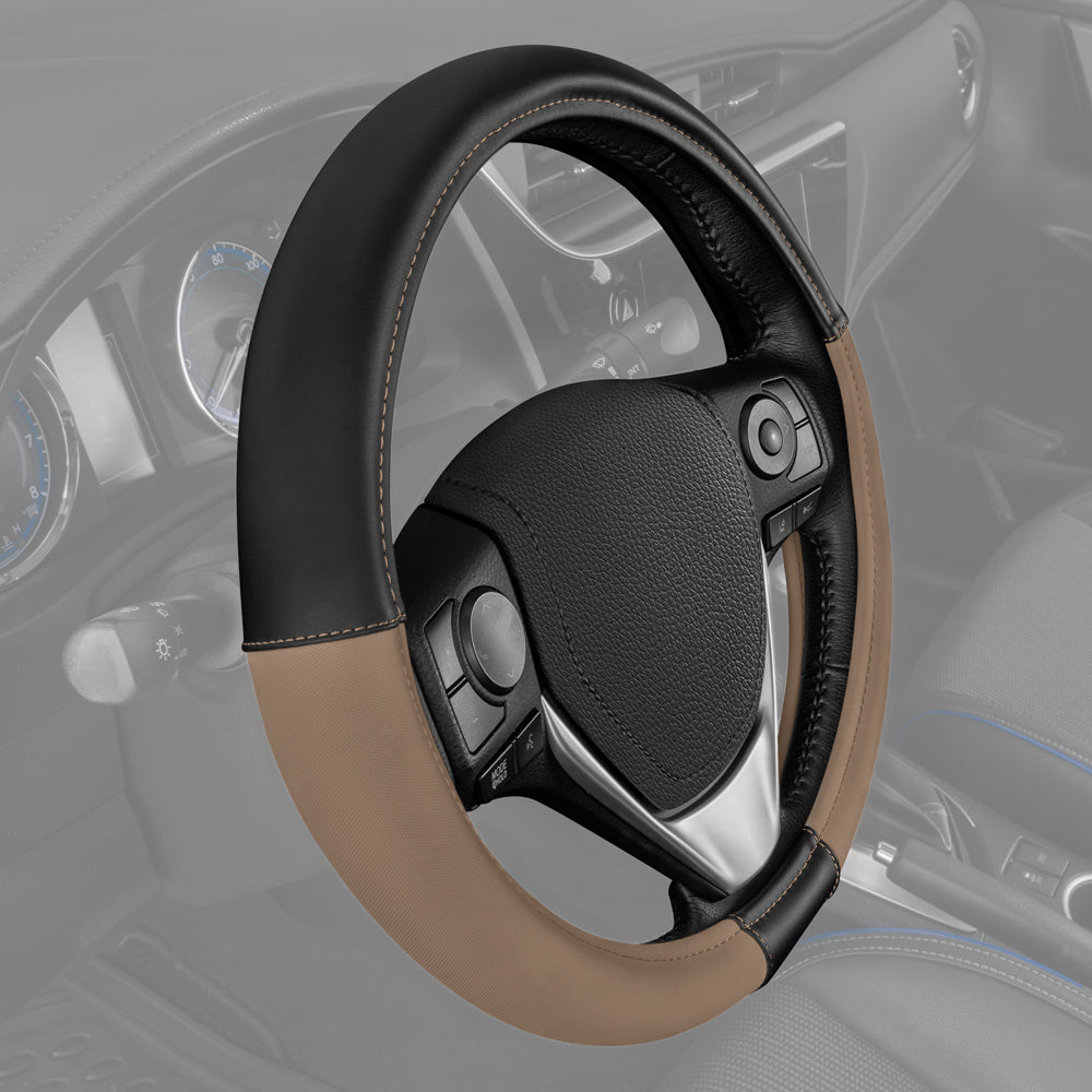 CAT ErgoDrive Faux Leather Steering Wheel Cover (Fits 14.5" - 15.5")