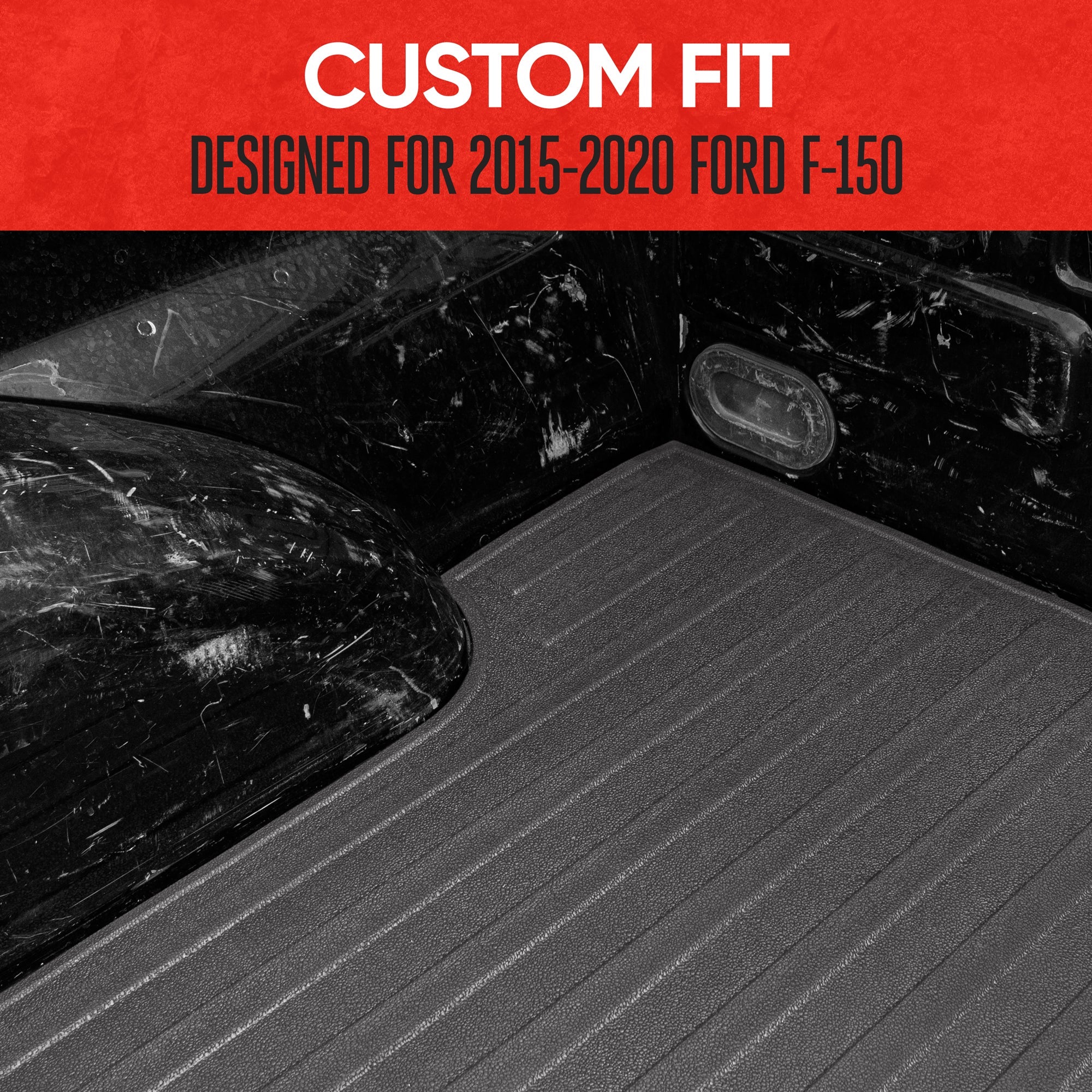 MotorTrend 3D Custom Fit Trunk/Cargo Mat for Ford F-150 CrewCab (2015 - 2021) (5.5' bed)