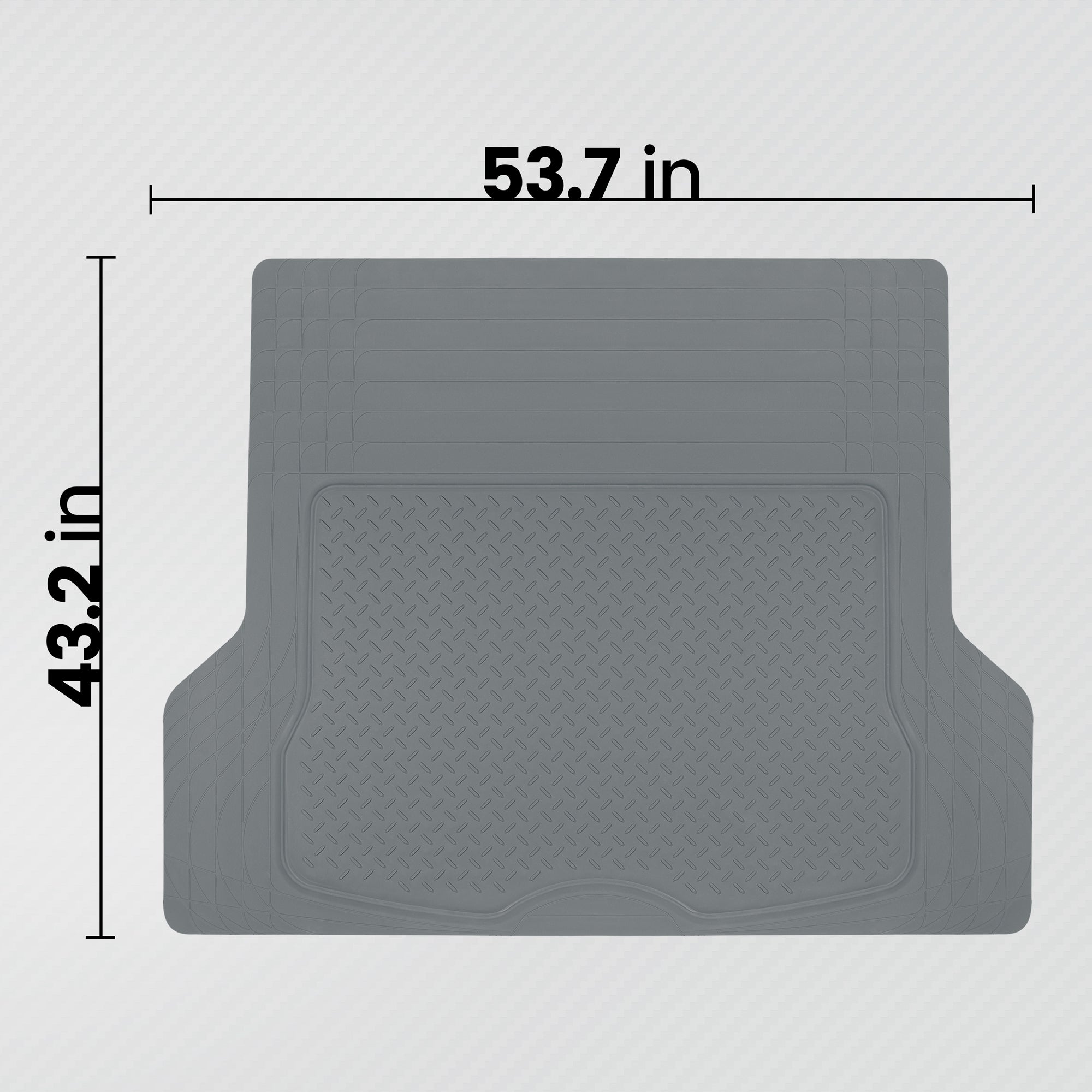 BDK Trunk/Cargo Rubber Liner - Heavy Duty, All Weather, Trim to Fit (53.8" x 43.2")