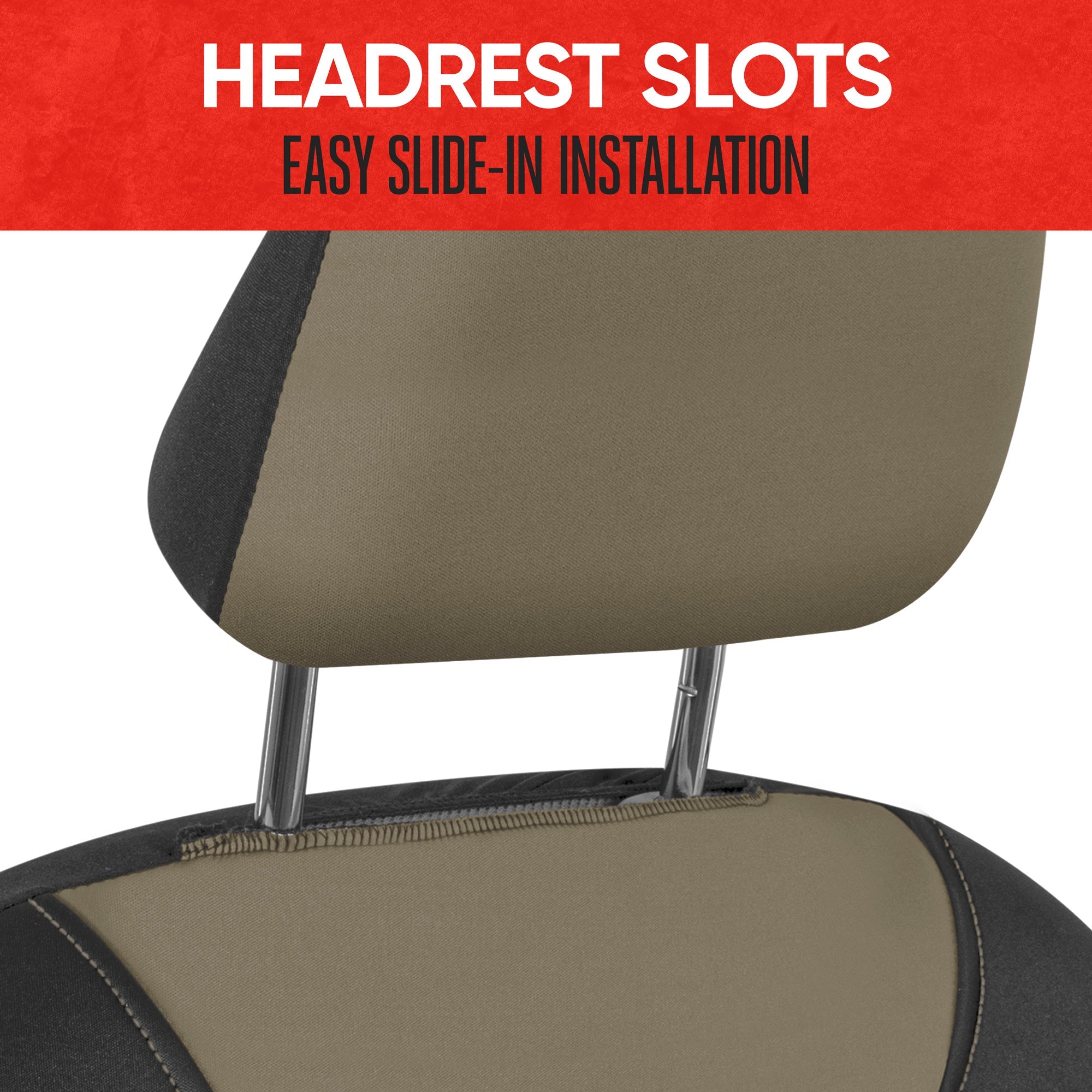 MotorTrend 2-Pack AquaShield Water-Proof Two-Tone Neoprene Front Seat Covers