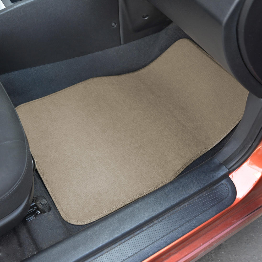 MotorTrend 4-Piece FatRug Premium Carpet Front Floor Mats and Rear Floor Mats with Heel Padding