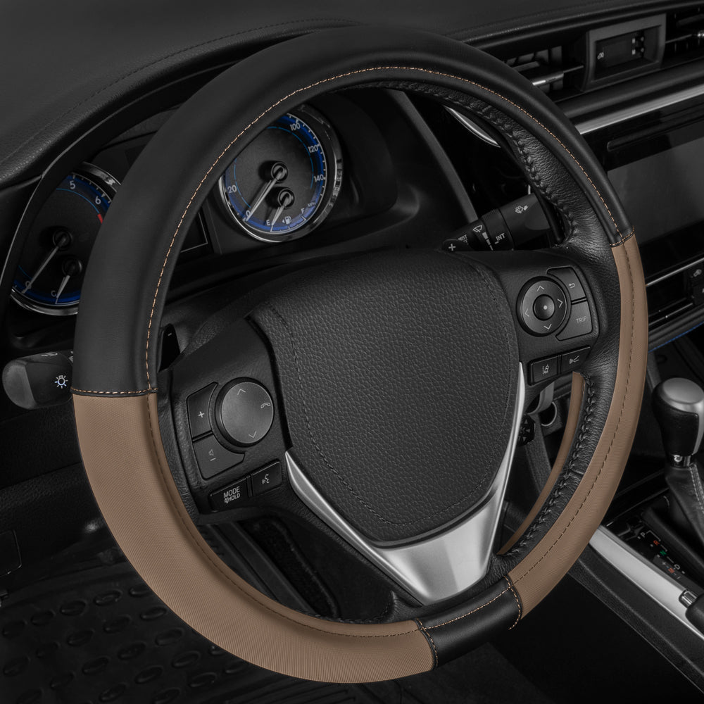 CAT ErgoDrive Faux Leather Steering Wheel Cover (Fits 14.5" - 15.5")