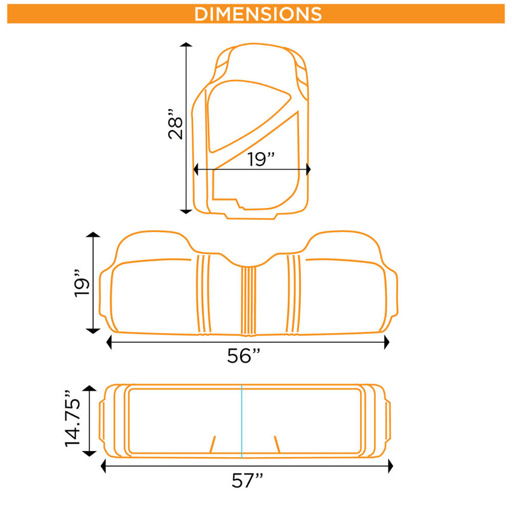 MotorTrend 4-Piece 3-Rows Extra-High Ridgeline Front Floor Mats, Middle Floor Mat, and Rear Floor Mat