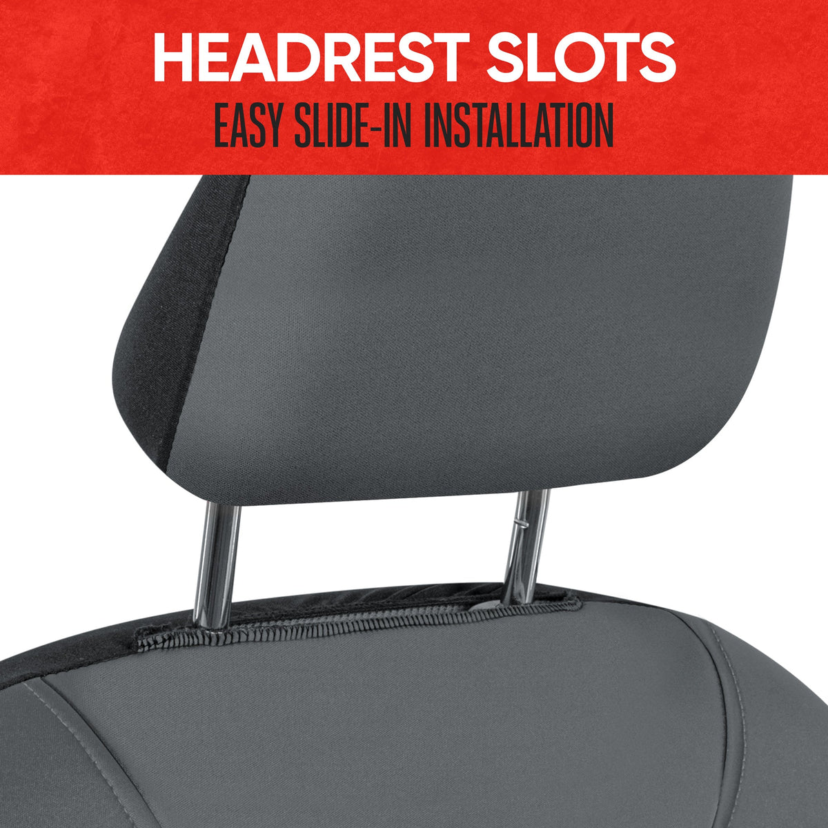 MotorTrend 2-Pack AquaShield Water-Proof Two-Tone Neoprene Front Seat Covers