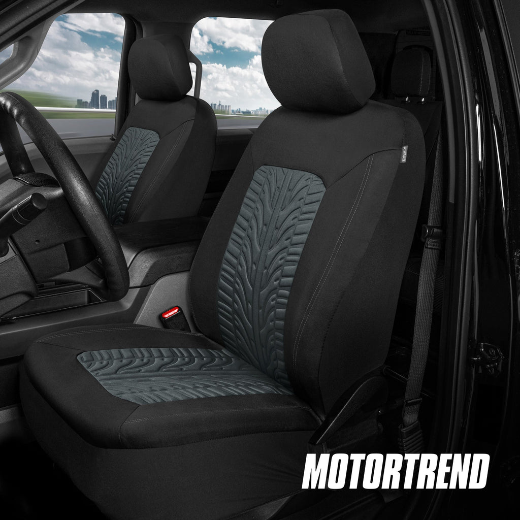 MotorTrend 2-Pack Grand Prix Tire Tread Front Seat Covers