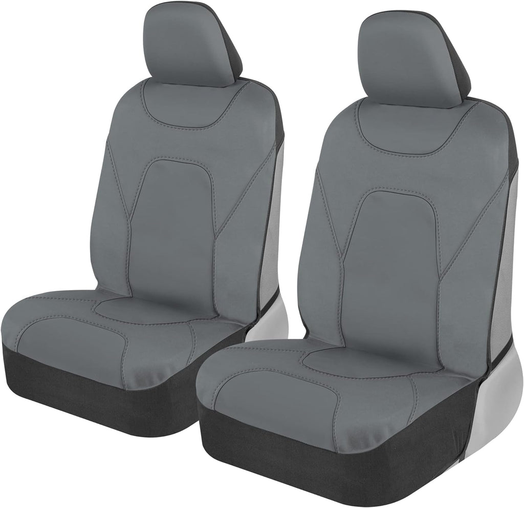 MotorTrend 2-Pack AquaShield Water-Proof Two-Tone Neoprene Front Seat Covers