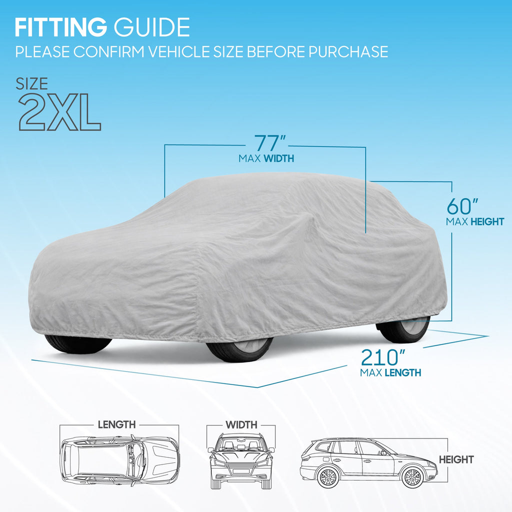 BDK Single Layer Poly Vehicle Cover for Cars, SUVs, Trucks, Vans - Universal Fit, All Weather