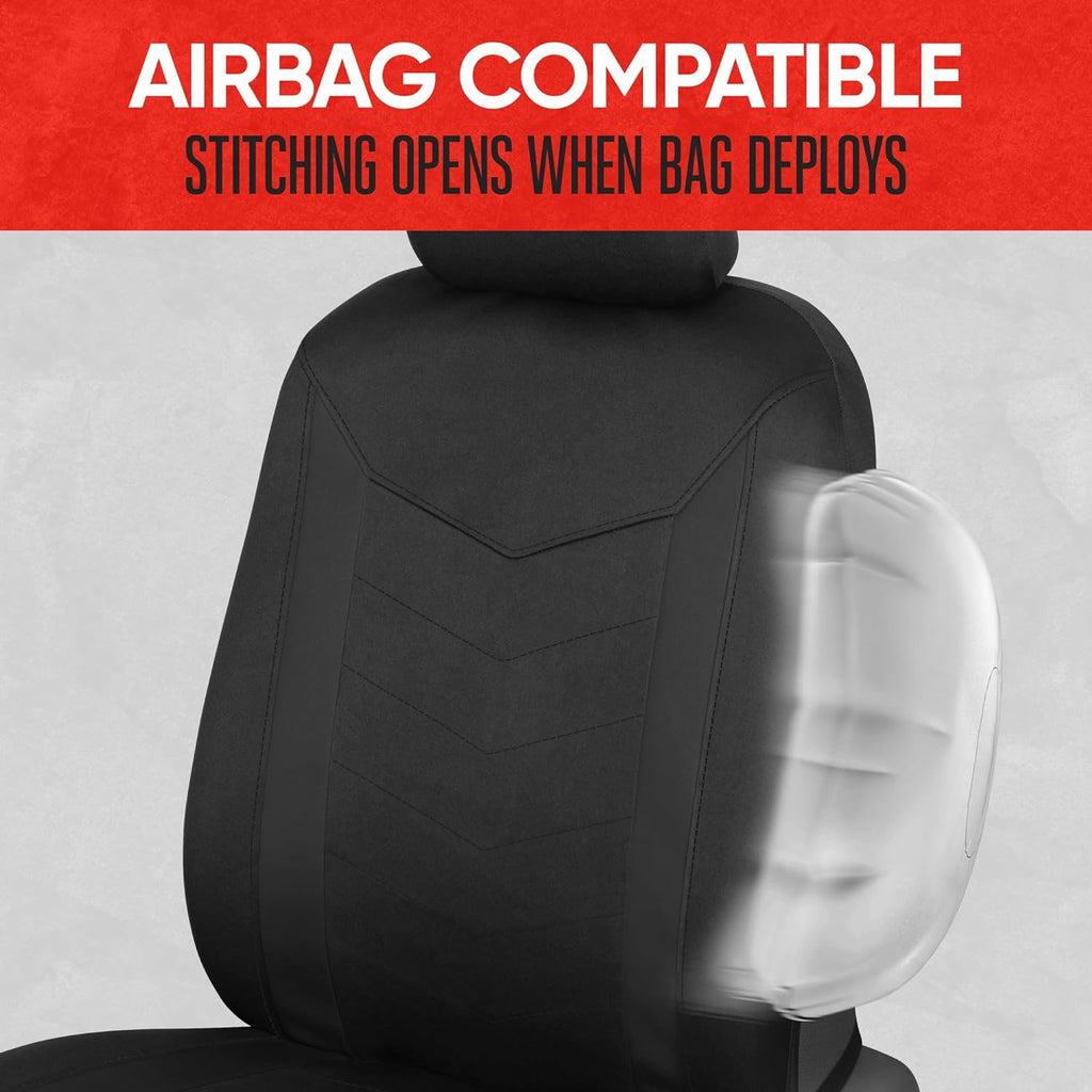 MotorTrend 2-Pack SpillGuard Water-Proof Neoprene Front Seat Covers