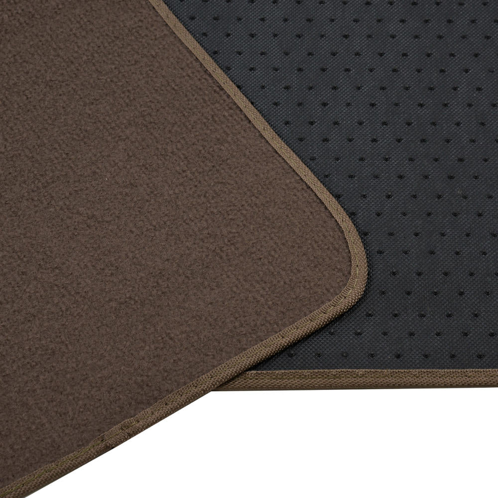BDK 4-Piece Premium Carpet Non-Slip Heel Pad Front Floor Mats and Rear Floor Mats