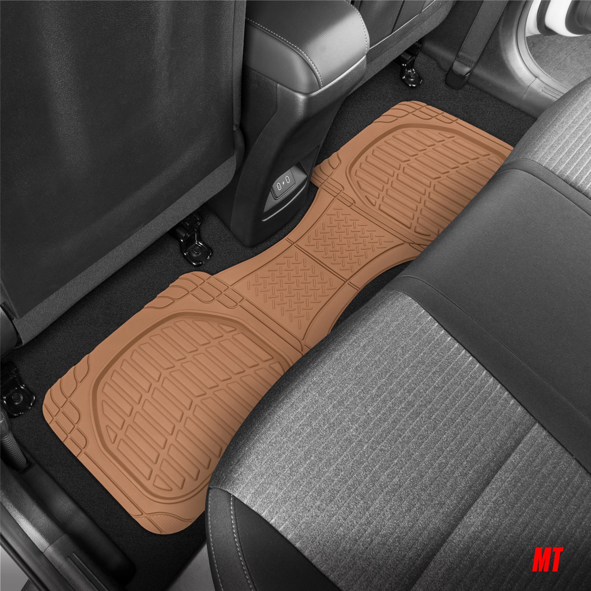 MotorTrend 4-Piece FlexTough Deep Dish Front Floor Mats, Rear Floor Mat, and Trunk/Cargo Mat - Heavy Duty, All Weather, Trim to Fit