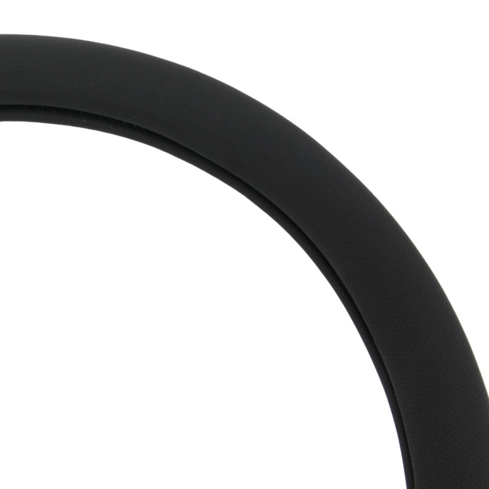 BDK Sporty Faux Leather Soft Grip Steering Wheel Cover (Fits 14.5" - 15.5")