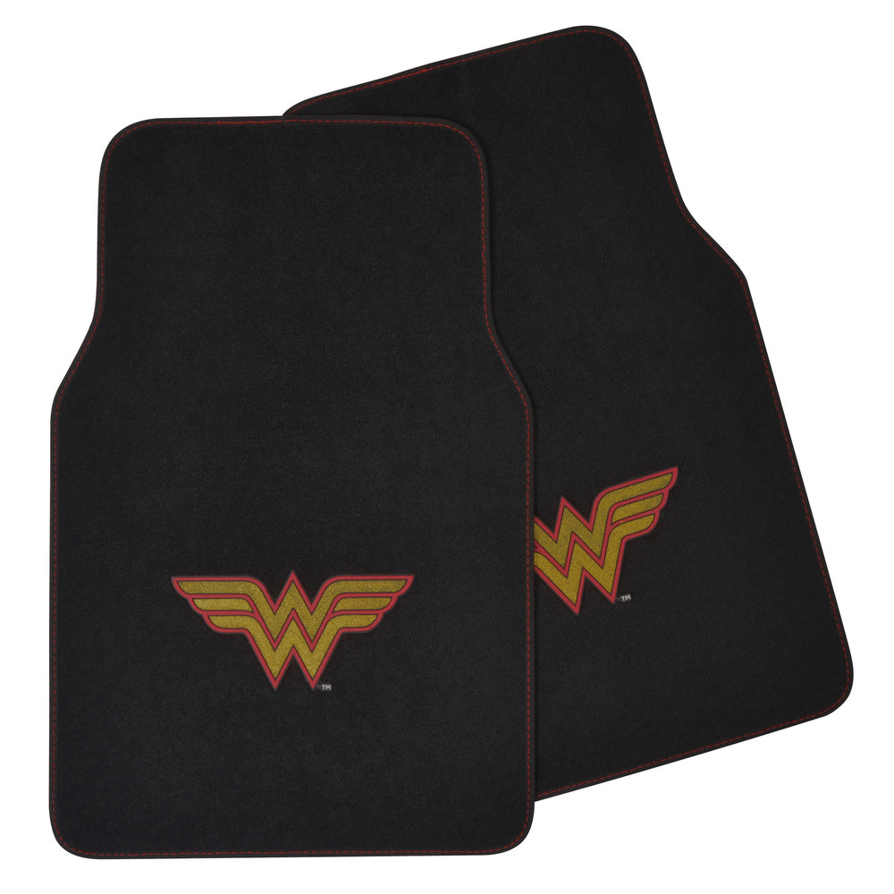Warner Bros DC Comics Wonder Woman Logo Front Floor Mats and Rear Floor Mats