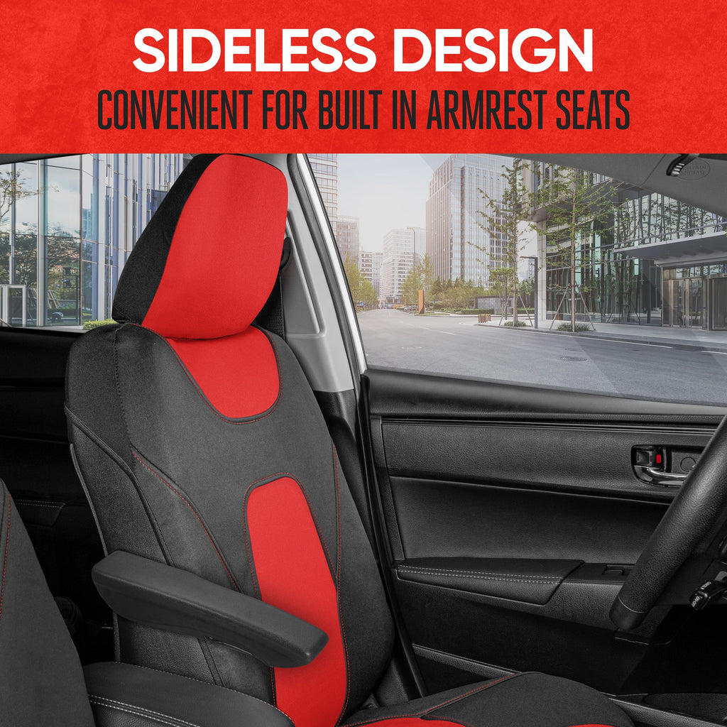 MotorTrend 2-Pack AquaShield Water-Proof Two-Tone Neoprene Front Seat Covers