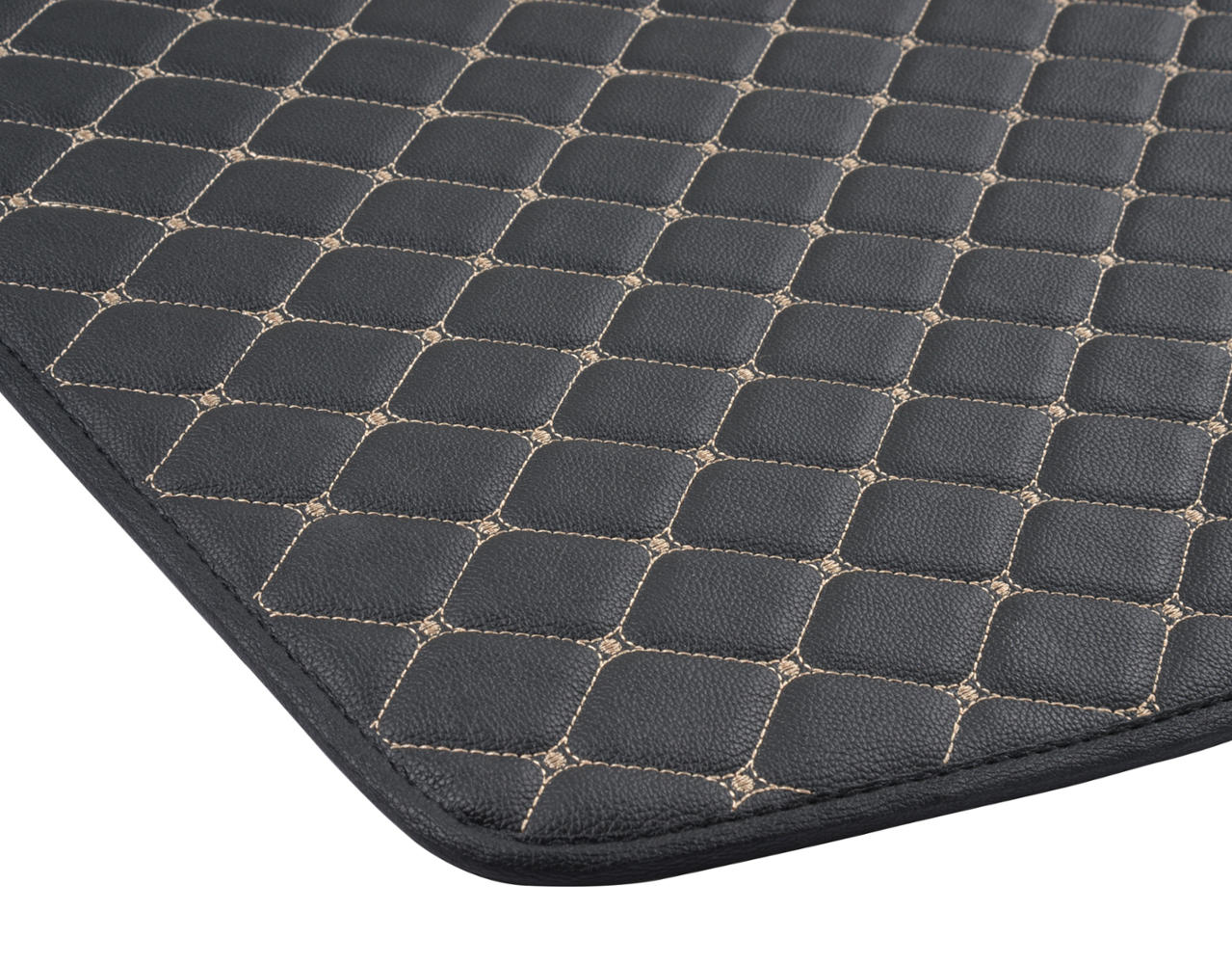 BDK Custom Fit Diamond Stitch Leatherette Trunk/Cargo Liner Mat for Ford Escape (2013 - 2016)