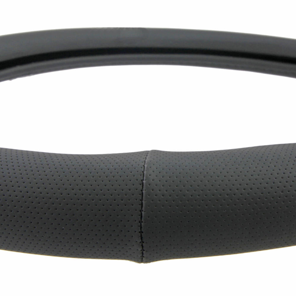 BDK Sporty Faux Leather Soft Grip Steering Wheel Cover (Fits 14.5" - 15.5")
