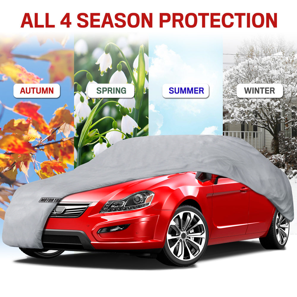 MotorTrend 4-Series Premium Poly Lined Vehicle Cover for Cars, SUVs, Trucks, Vans