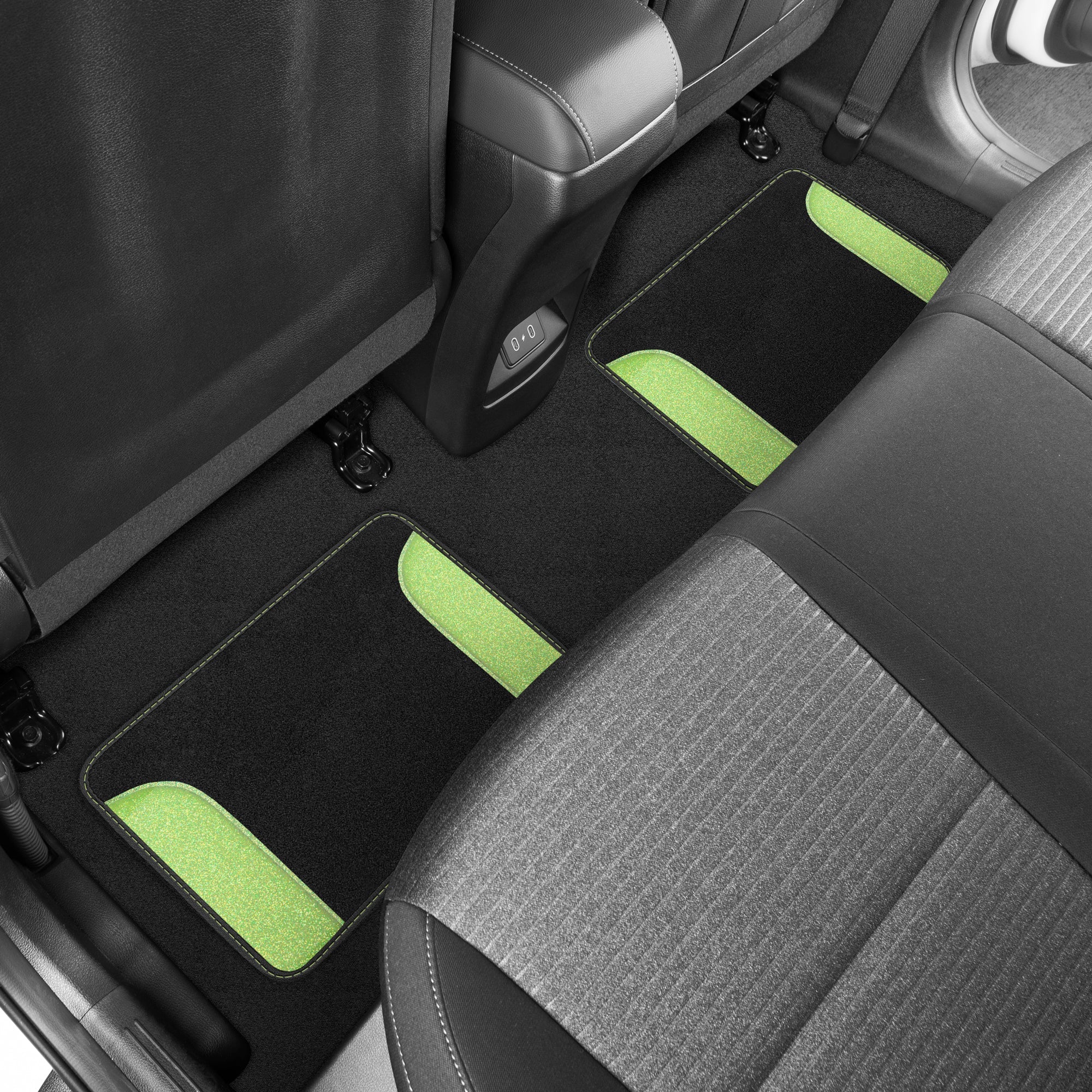 Carbella 4-Piece Sparkle Glitter Front Floor Mats and Rear Floor Mats