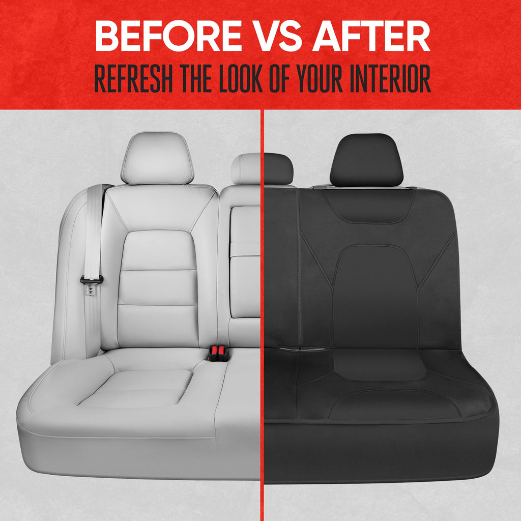 MotorTrend AquaShield Water-Proof Two-Tone Neoprene Rear Seat Covers