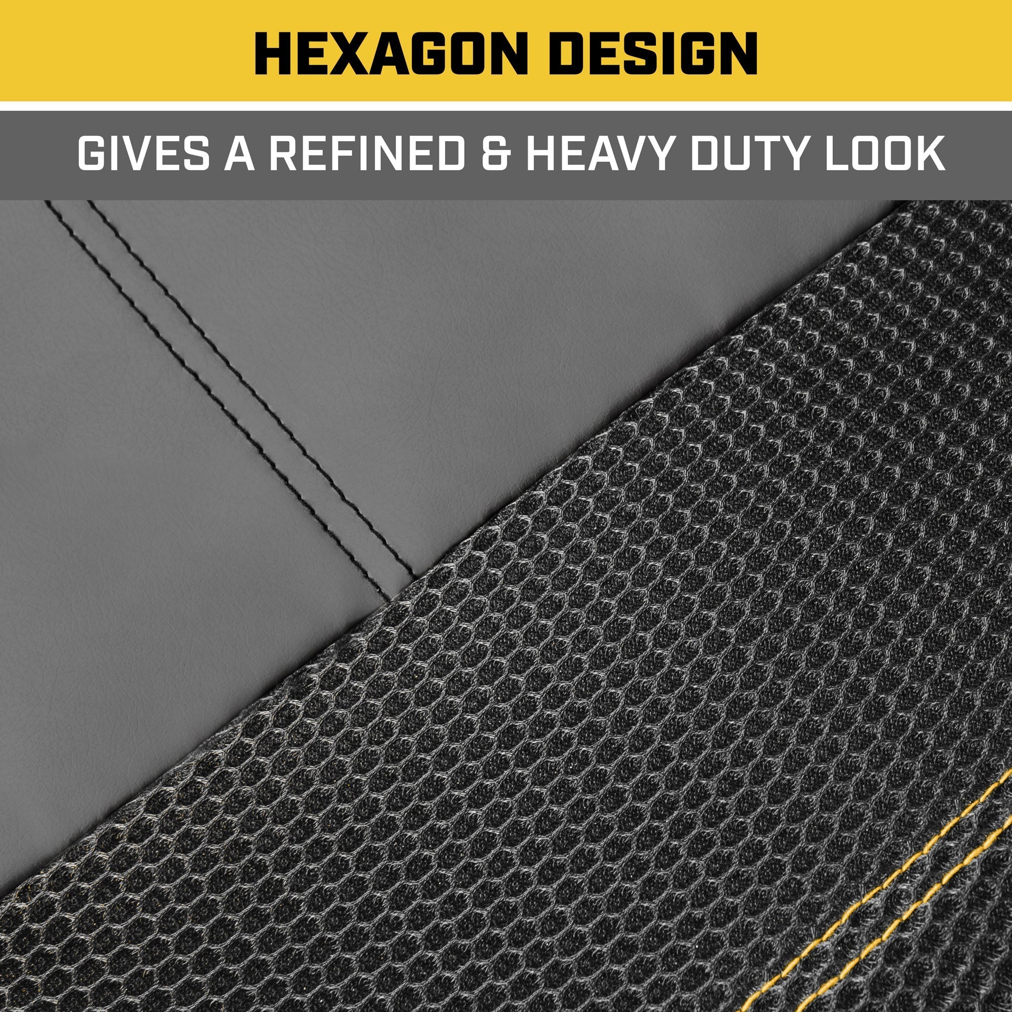 CAT 2-Pack FlexHybrid PU Leather Mesh Breathable Front Seat Covers