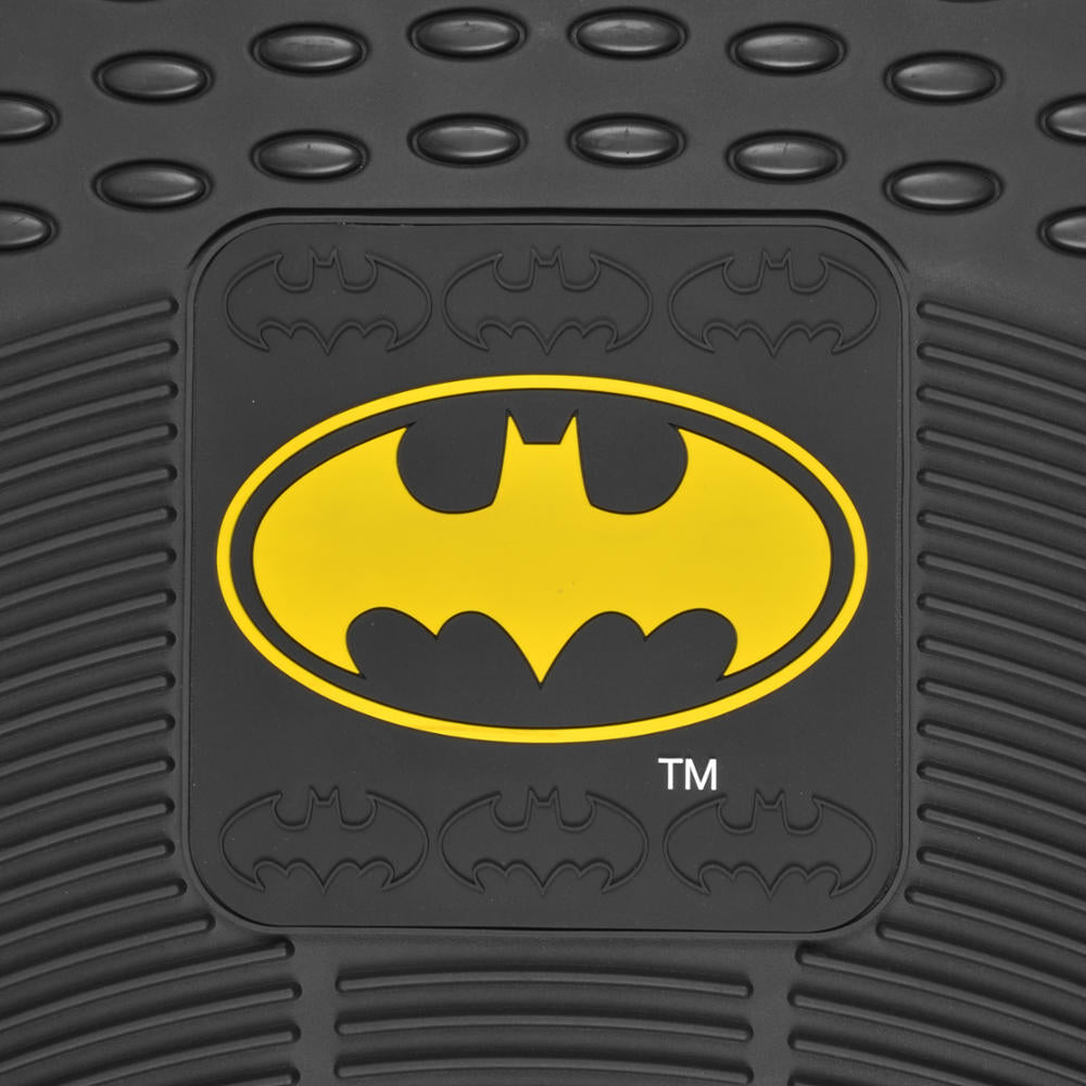 BDK Armored Super Hero Car Floor Mats - Officially Licensed DC Comics - All Weather Heavy Duty Auto Interior Liners for Car Truck Van SUV (Multiple Styles)