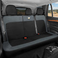 Cat Flexfit Charcoal & Black Rear Seat Cover for Car - Durable Canvas & Mesh Design 60/40 Split Bench Protector for Cars, Trucks & SUVs - Back Seat Cover for Rear Bench - Interior Car Accessory