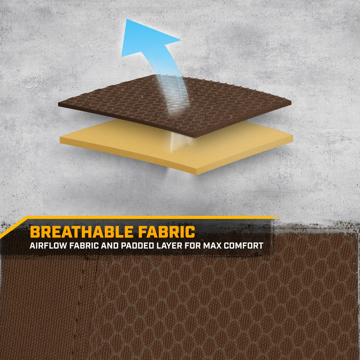 Cat Flexfit Brown Rear Seat Cover for Car – Durable Canvas & Mesh Design 60/40 Split Bench Protector for Cars, Trucks & SUVs – Back Seat Cover for Rear Bench – Interior Car Accessory