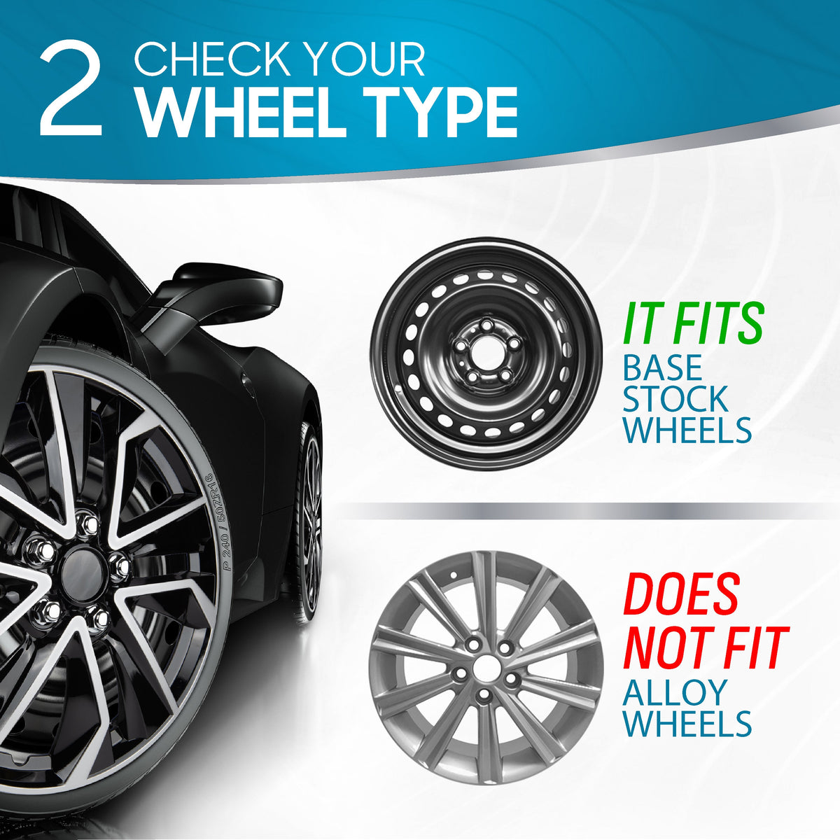 BDK 16 Inch Hubcaps Set of 4 – OEM Replacement Snap-On Wheel Rim Covers - Universal Fit Car Wheel Cover for Cars, Trucks, SUV, Vans Durable ABS Black & Silver 10-Spoke Hub-Cap Car Accessories Exterior