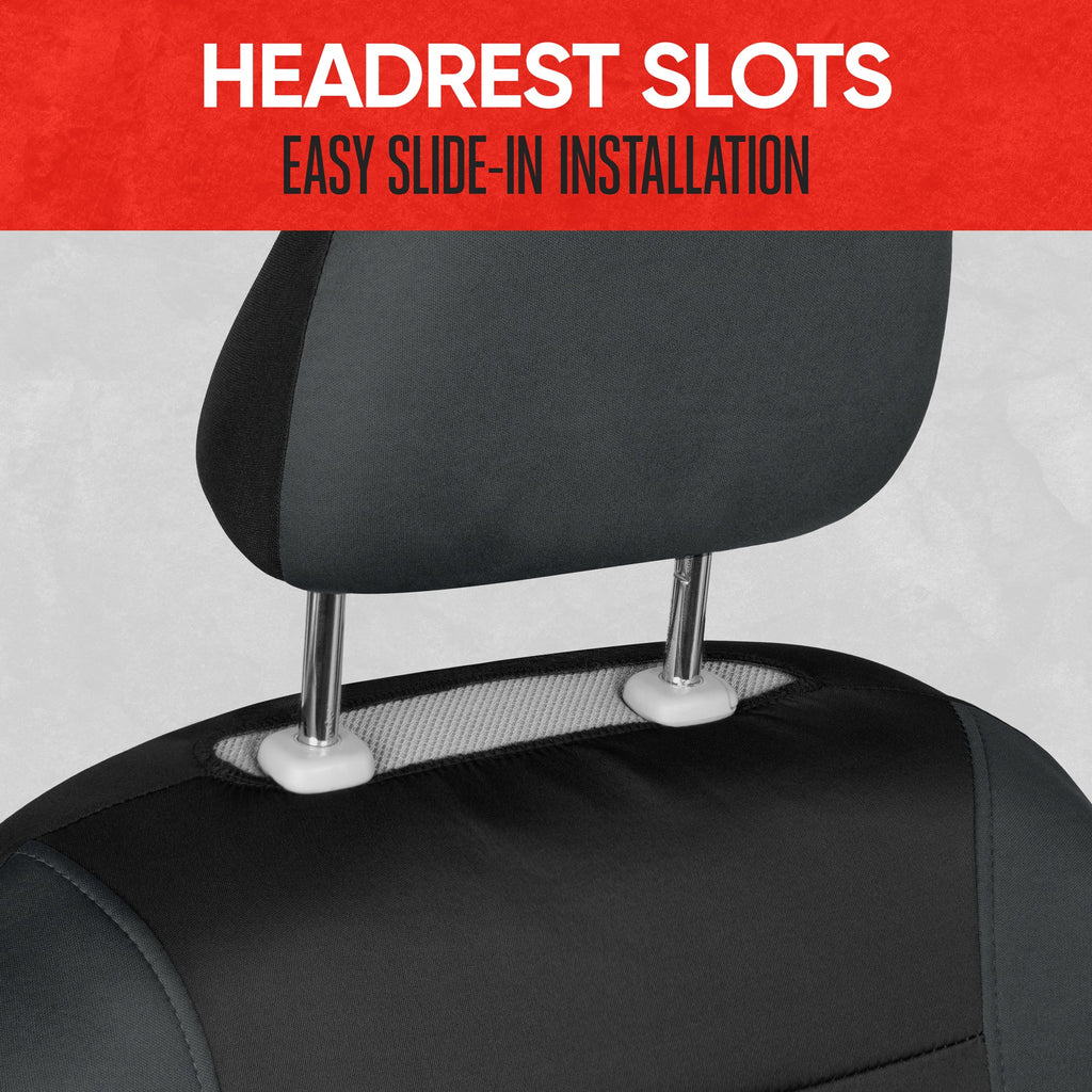 MotorTrend 2-Pack Premium Cloth Fabric Front Seat Covers