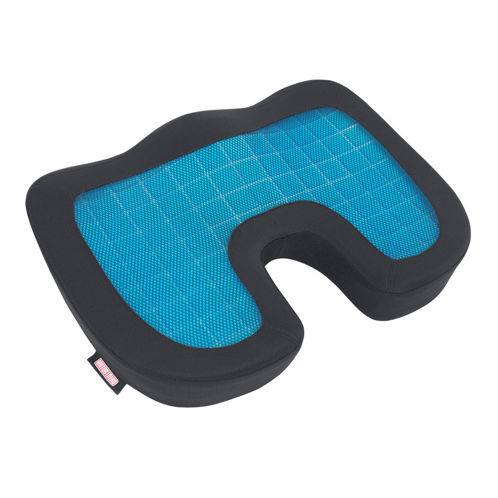 Motor Trend Cooling Car Lumbar Support Cushion - Made with Memory Foam for Maximum Coccyx Comfort & Back Tailbone Pain Relief, Ideal for Car and Office Chairs (MTCG-100)