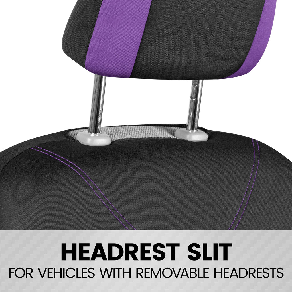 BDK 9-Piece UltraSleek Two-Tone Front Seat Covers and Rear Seat Covers